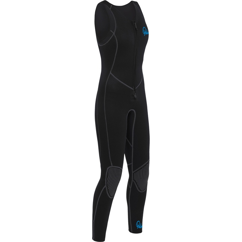 2026 Palm Dames Quantum 3mm Neoprene Voorkant Ritssluiting Long John Wetsuit BLACK 12236